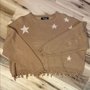 Blue B Collection Women's Tan Star Sweater